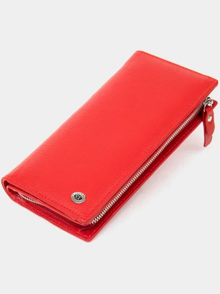 Кожаный кошелек St Leather Accessories красный