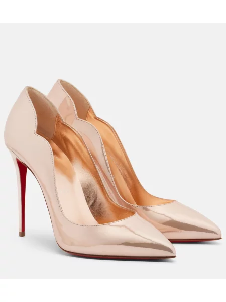 Pantofi cu toc Christian Louboutin din piele de lac roz