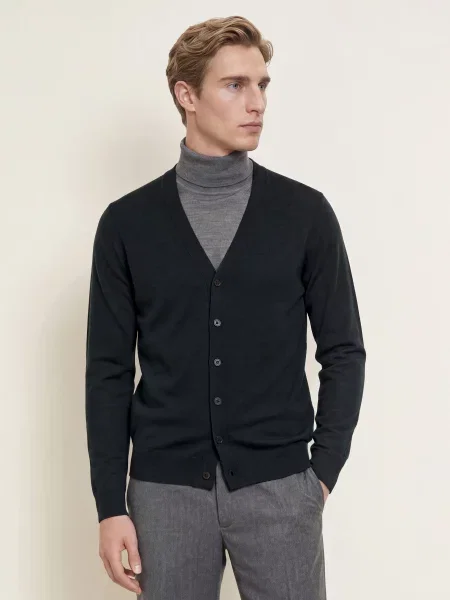 John Smedley Pletený Svetr Bradrick Z Merino Vlny černá
