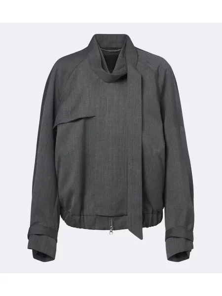 Geacă Victoria Beckham de lână gri