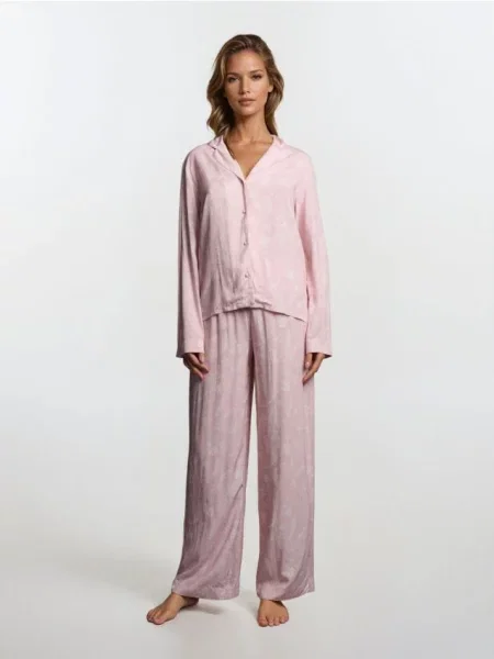 Піжамний комплект із двох предметів рожевий