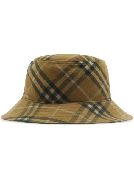 Pălărie Burberry în carouri maro