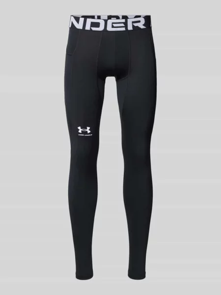 Under Armour legginsy treningowe gładkie czarny