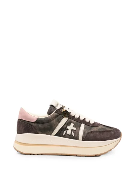 Sneakerși Premiata cu platformă maro