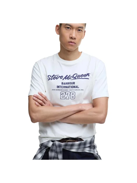 Tricou Barbour alb