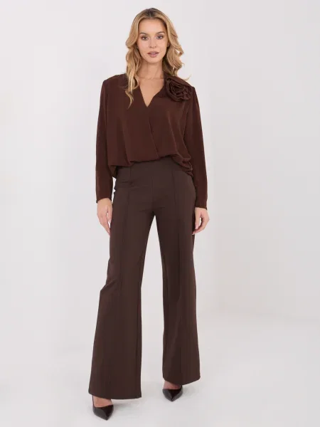 Pantaloni Rue Paris maro