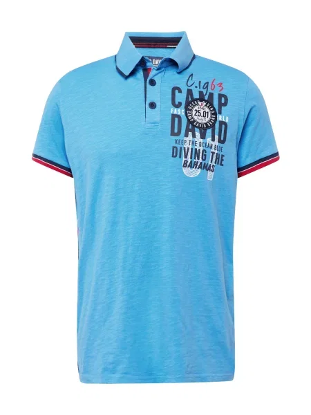 CAMP DAVID Majica temno modra / progasto modra / rdeča / bela