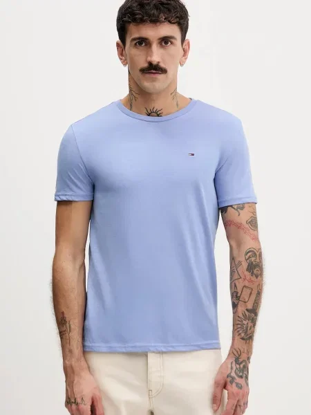 Тениска Tommy Jeans синьо