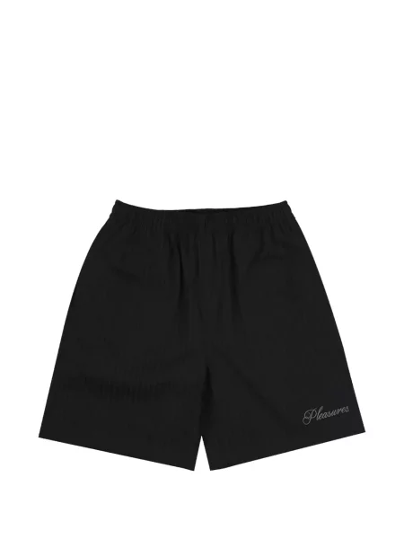 Pantaloni scurți Pleasures cu autograf negru
