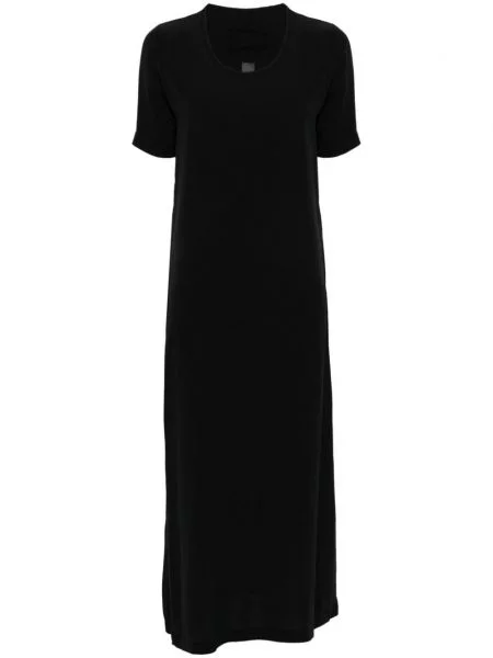 Rochie maxi Private 0204 de mătase de costum negru