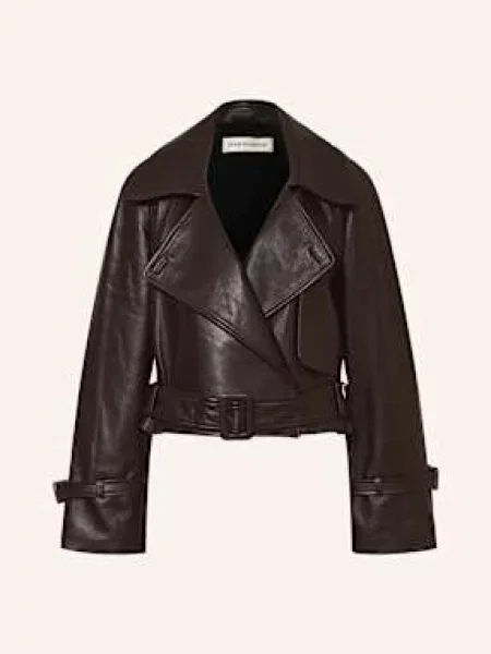 Nour Hammour Kurtka Skórzana Hatti braun