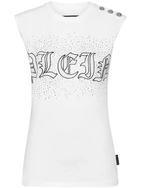 Top Philipp Plein de cristal alb