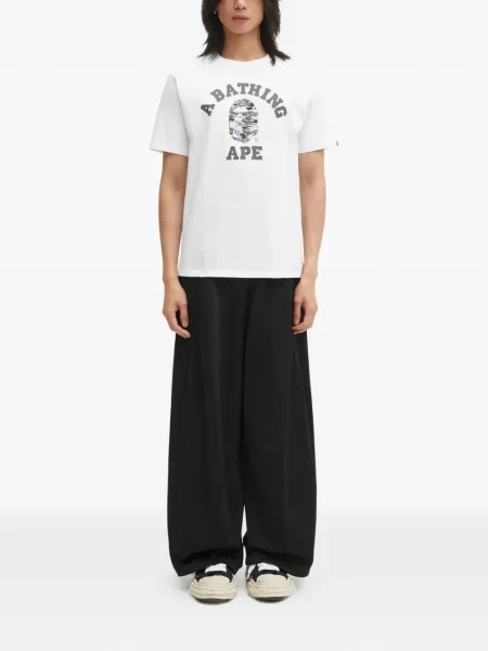 Tricou A Bathing Ape® cu imagine alb
