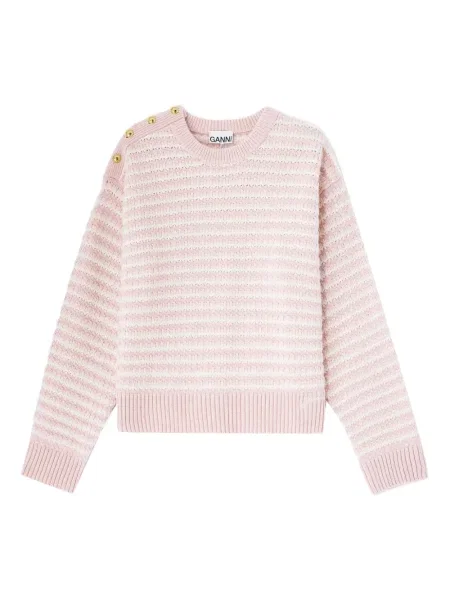 Pulover Ganni cu dungi galben