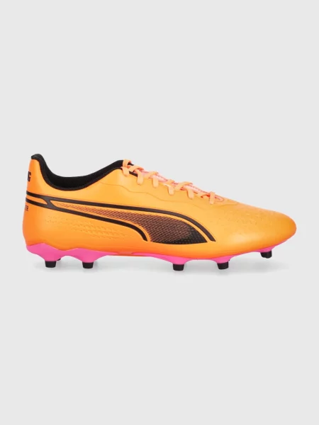 Футбольные кроссовки Puma оранжевые