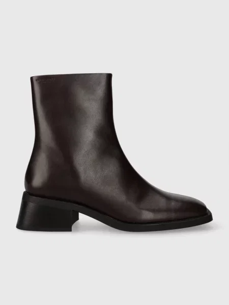 Vagabond Shoemakers cizme de piele BLANCA femei cu plat maro