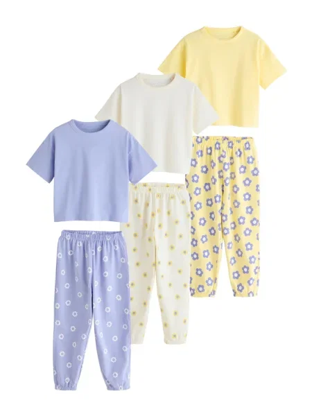 Next Pijamale ecru lila galben