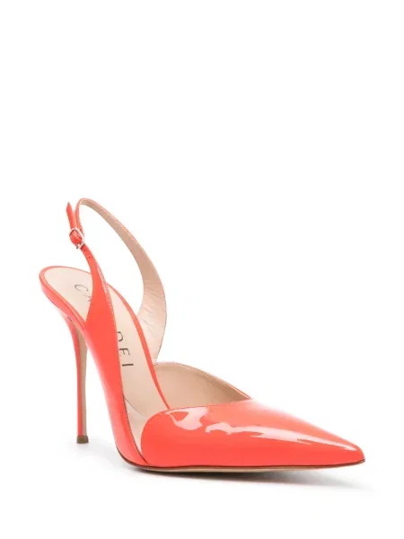 Iš natūralios odos bateliai Casadei slingback raudona