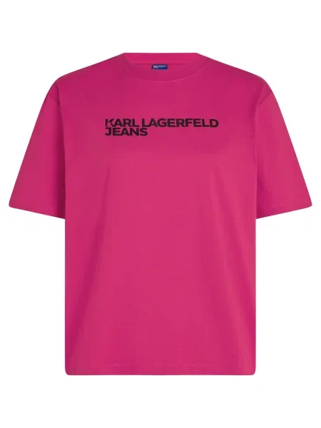 KARL LAGERFELD JEANS Tricou roz închis negru