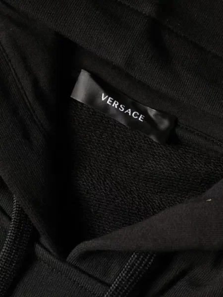 Hanorac cu glugă Versace cu imagine negru