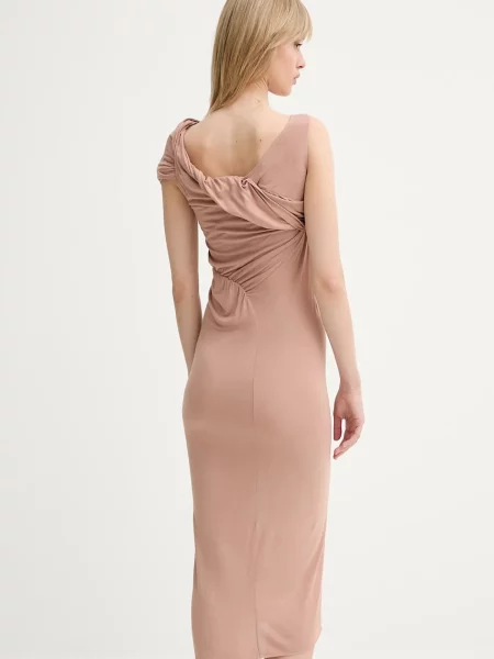 Šaty Rick Owens Lilies béžové