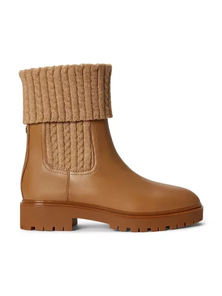 Lauren Ralph Lauren botine pentru femei din piele Allyson Cbl maro