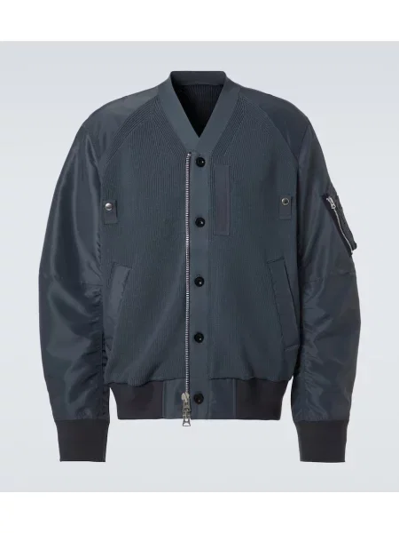 Pletena jakna Sacai modra