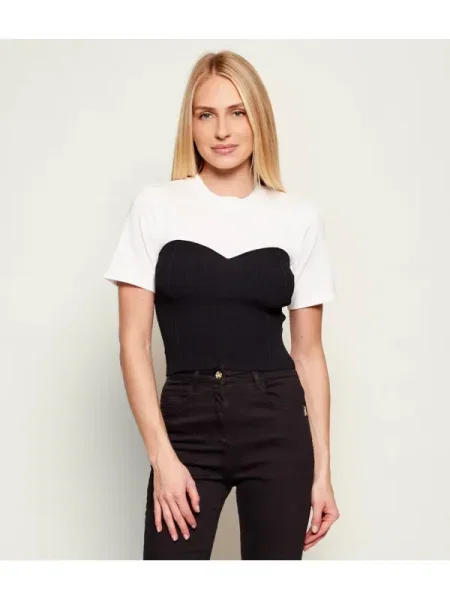 Patrizia Pepe Bluză | Cropped Fit alb