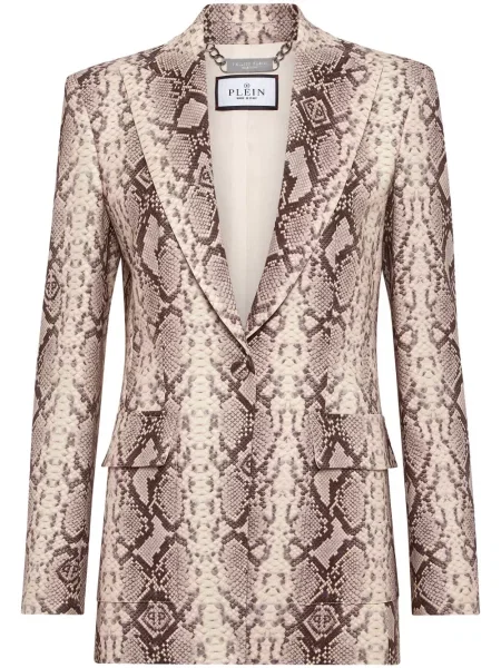 Sacou Philipp Plein din satin cu imagine