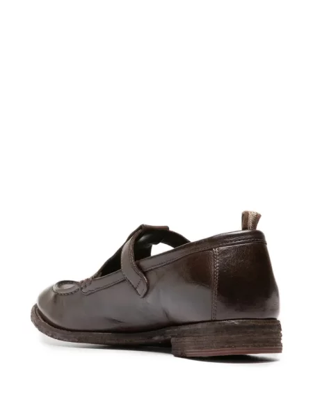Pantofi loafer Officine Creative cu cataramă maro