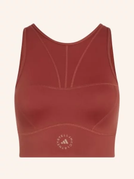 Krótki top Adidas By Stella Mccartney brązowy