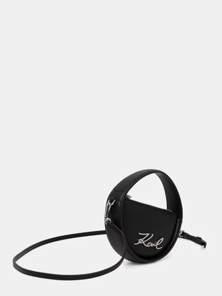 Karl Lagerfeld Kabelka NANO / strieborná čierna