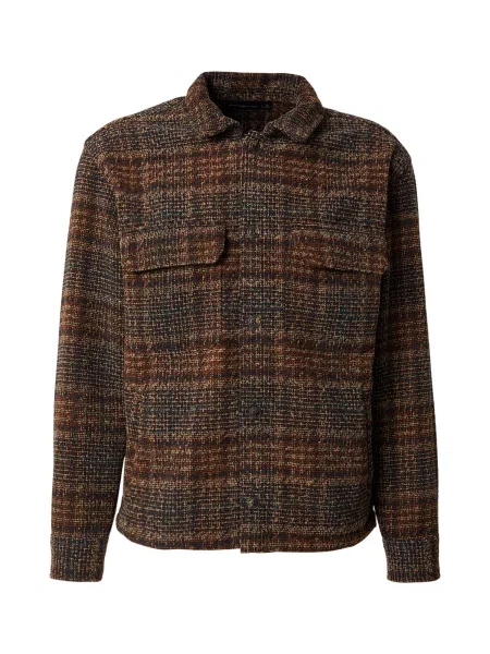 Abercrombie & Fitch Přechodná bunda tmavě / námořnická modř / hnědá / tmavě zelená béžová