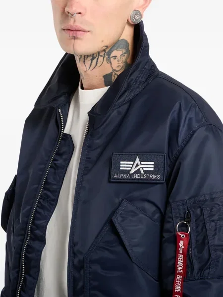 Geanta de piele Alpha Industries albastru