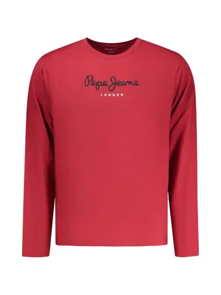 Lung tricou Pepe Jeans cu autograf roșu