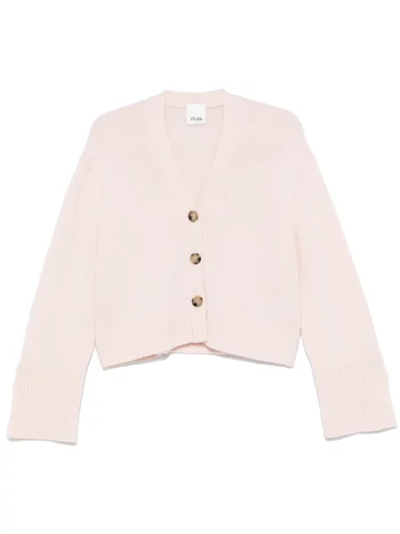 Cardigan Allude din cașmir cu decolteu în V roz