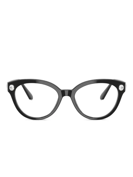 Sunčane naočale mačje oči Swarovski Eyewear s kristalima crna