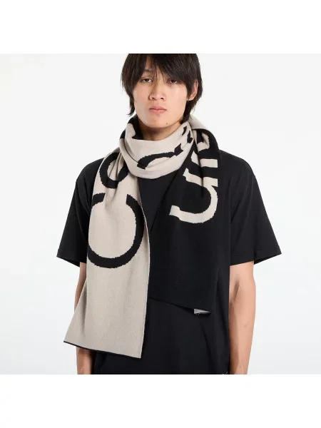 Шерстяной шарф Calvin Klein черный