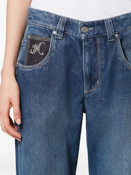 Дънки straight leg Isabel Marant синьо