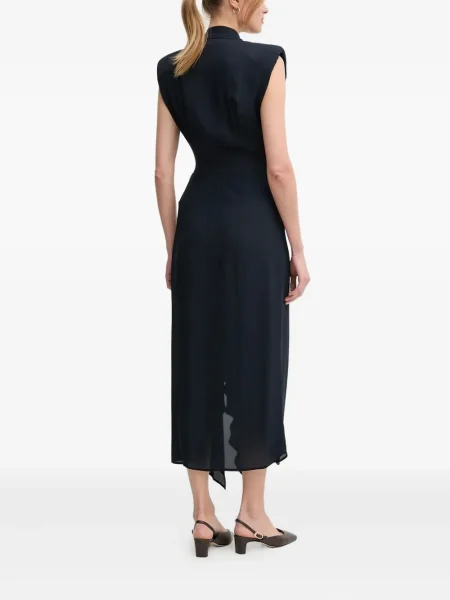 Rochie midi Sandro Ferrone fără mâneci până la genunchi de costum albastru