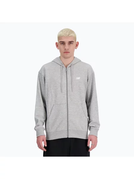 Bluza New Balance Stacked Logo French athletic grey szara