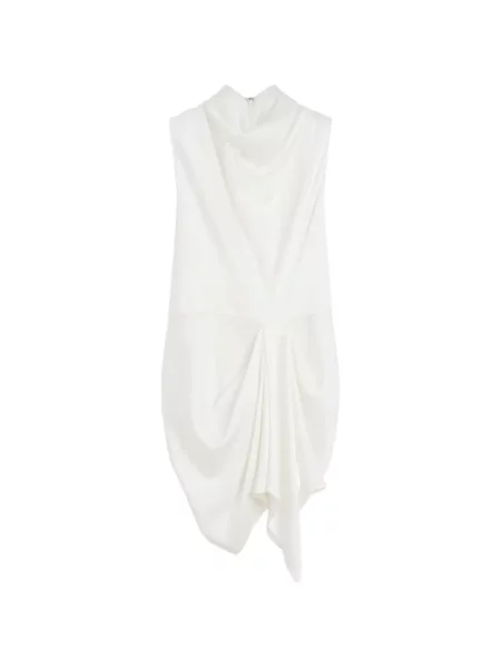 Top Givenchy din satin drapat alb