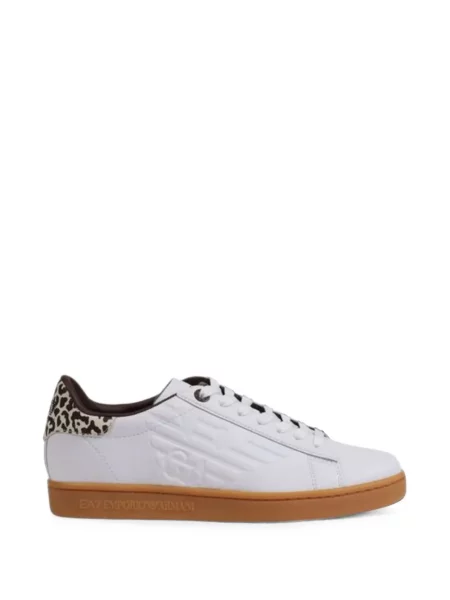 Sneakerși Ea7 Emporio Armani cu autograf alb