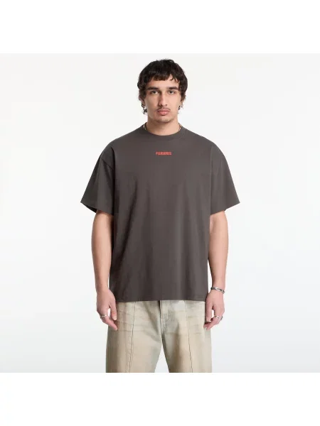 Tricou PLEASURES Wordmark T-Shirt Charcoal S gri