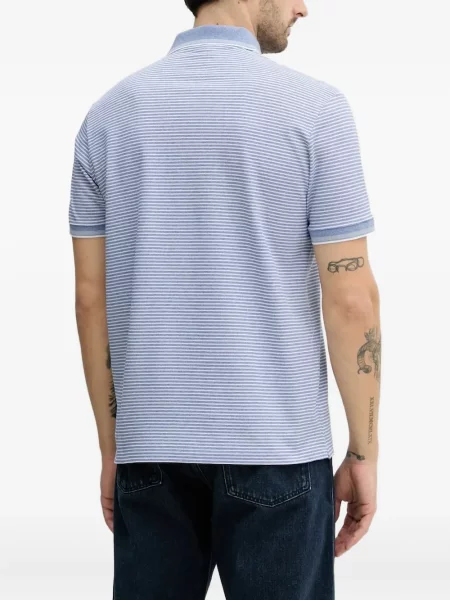 Ριγέ polo Paul & Shark μπλε