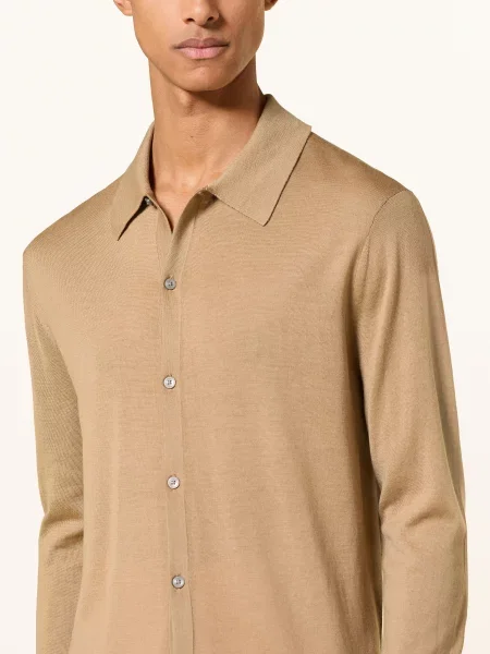 Tiger Of Sweden Košile Verklin Slim Fit velbloudí