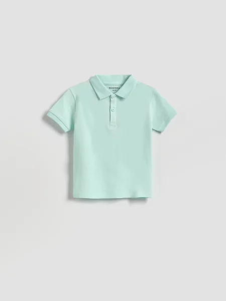 Reserved polo tričko bledá tyrkysová