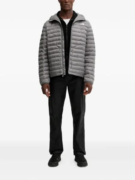 Geacă The North Face cu glugă gri
