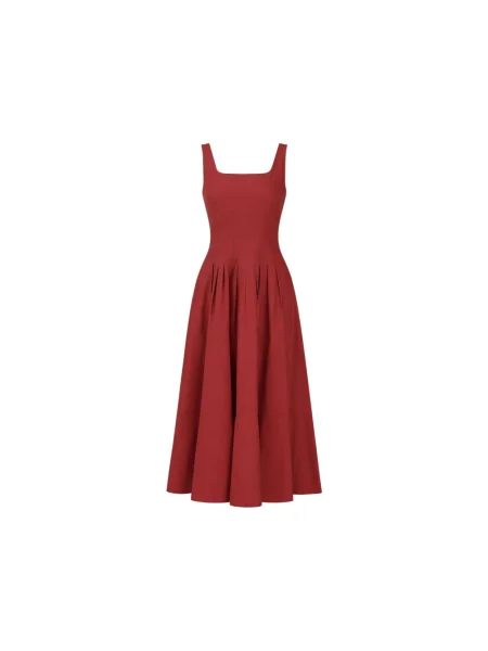 Sukienka Max Mara Studio popelinowa czerwona