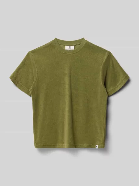 T-shirt o kroju regular fit z detalem z logo Garcia